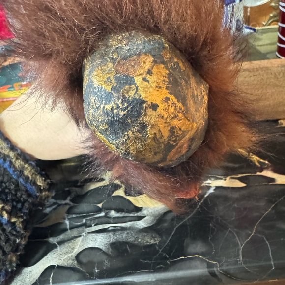 Handcrafted Troll Figurine with Shield and Axe - Picture 6 of 9